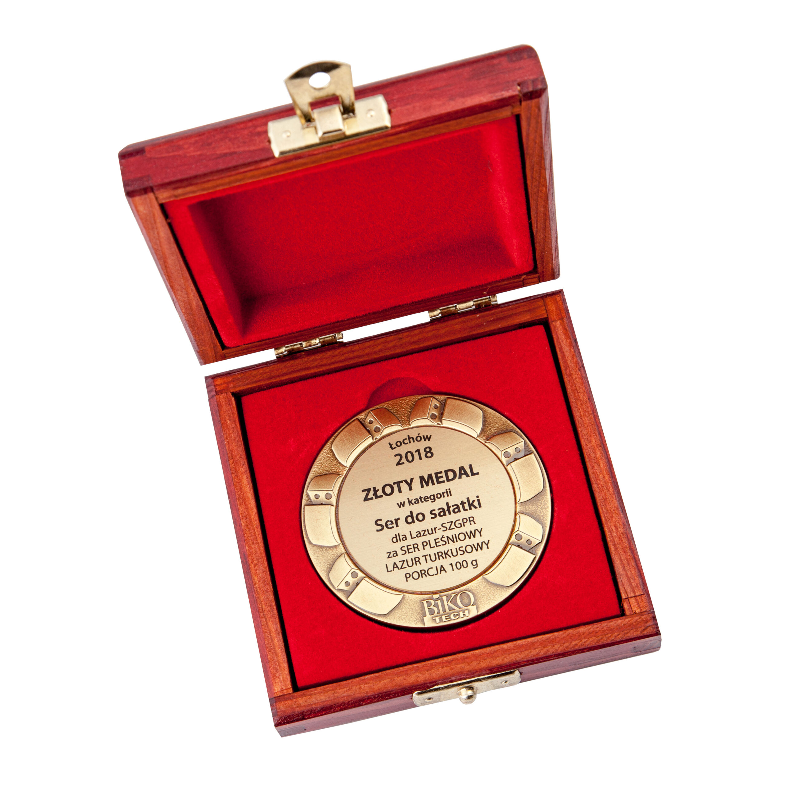 Złoty Medal w kategorii ser miękki na deskę w konkursie Good Cheese 2018, Łochów, 11 września 2018 r.